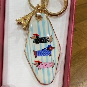 NWT.  Piper K, dachshund, keychain/bag charm.